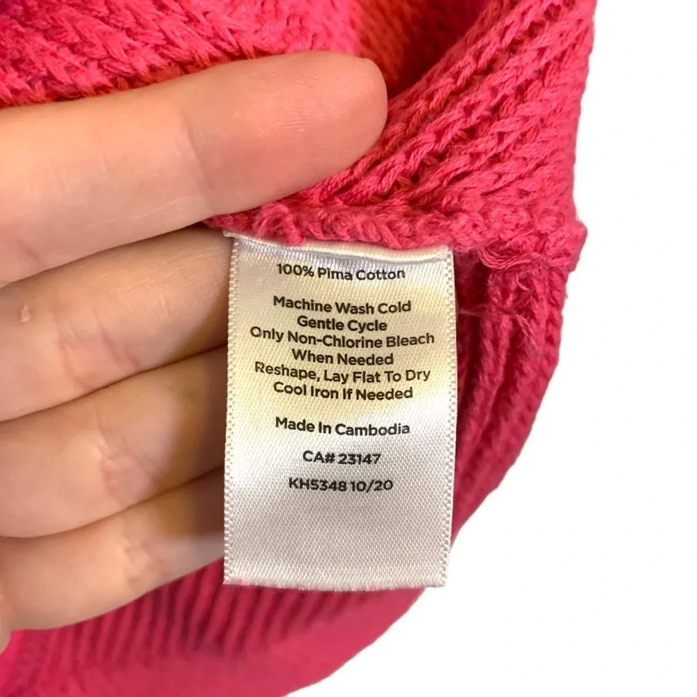 Talbots sweater pink medium weight crew neck size xsmall